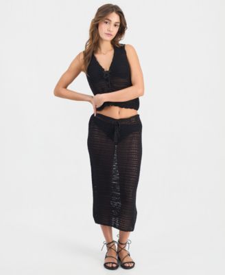 Women's Swim Cover-Up Midi Skirt