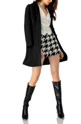 Women's Tailored Mega Houndstooth Shorts with Back Zipper