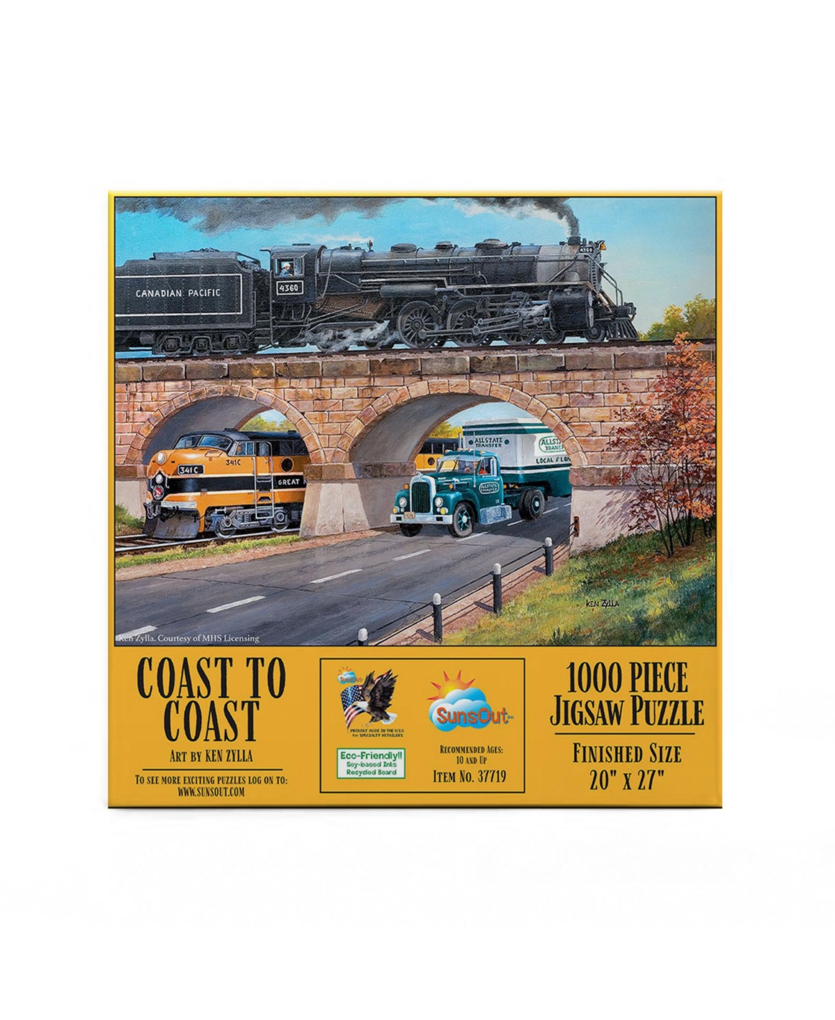 SunsOut Coast to Coast 1000 piece Jigsaw Puzzle for Adults