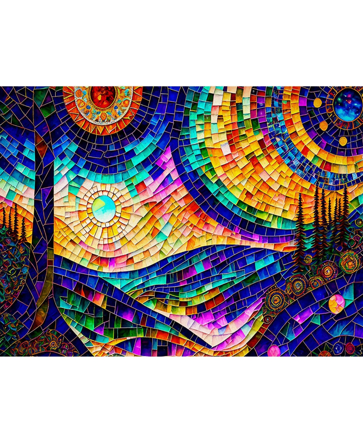 SunsOut Psychedelic Sunday 1000 piece Jigsaw Puzzle for Adults