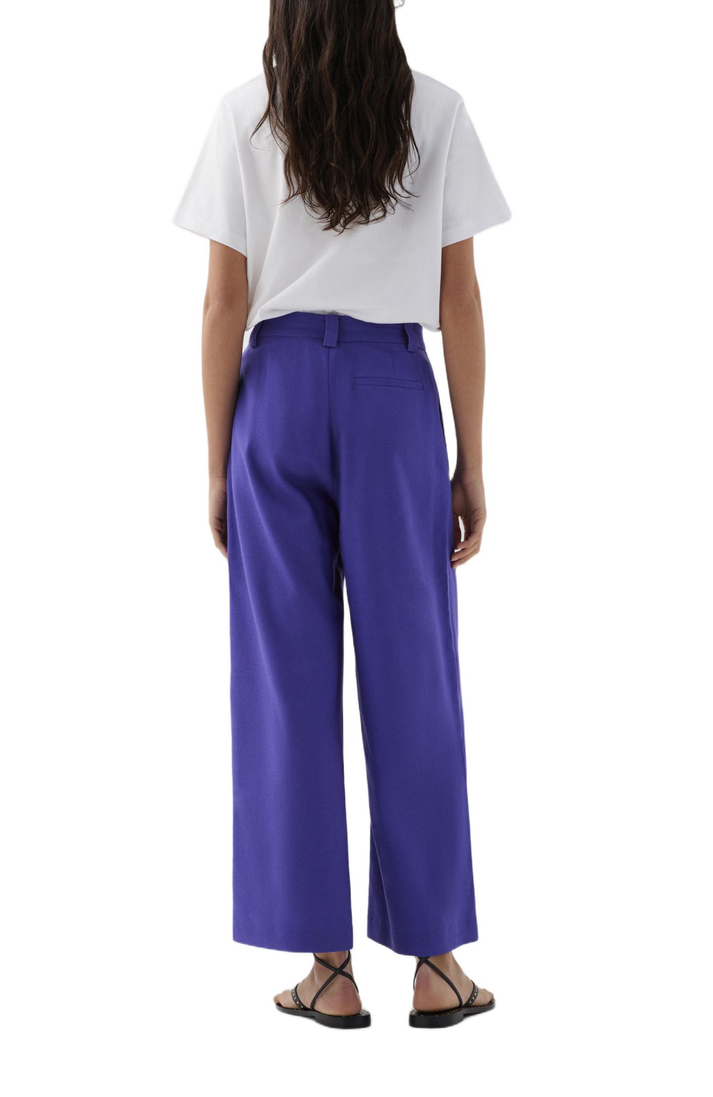 Женские брюки Scalpers Linen Plain, цвет: Фиолетовый — фото 2