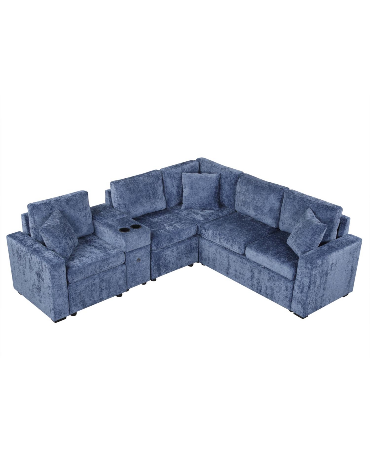 Streamdale Furniture L-Shaped Convertible Sofa Bed with Storage