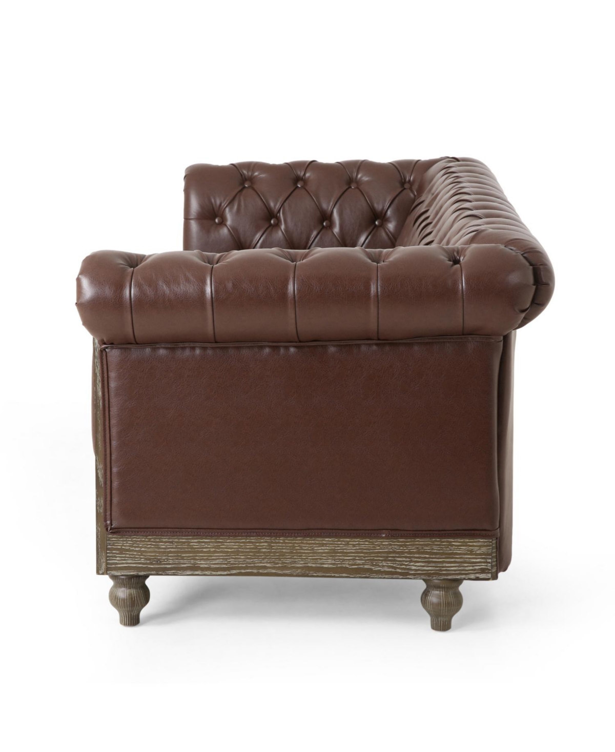 Streamdale Furniture Comfy 3-Seat Sofa with Wooden Legs Retro Style for Living Room and Study