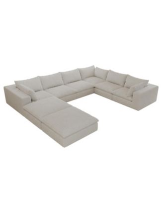 Cloud Sofa, Corduroy, Deep Seat, Removable Cushions, No Assembly