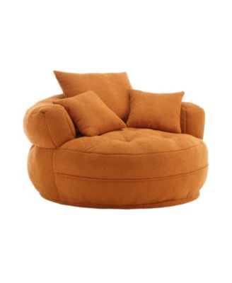 Chenille Sleeper Sofa Chair - Modern Fluffy Lounge Seat