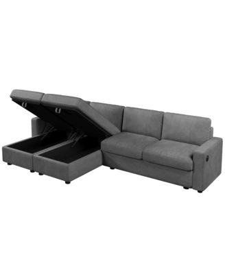 + 103.9" + Fabric (assuming material is fabric) + Storage Chaise & USB + Sectional Sofa