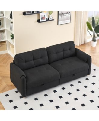 Teddy Cotton Linen Sofa - Black