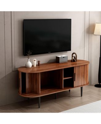 Streamdale 47" Modern TV Stand with Sliding Door & Storage