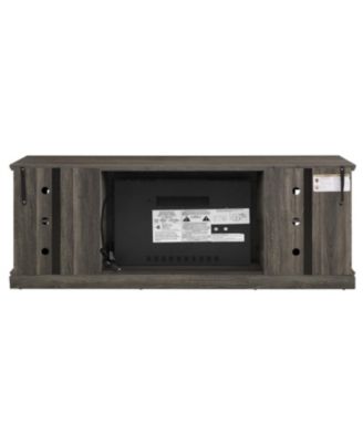 Streamdale 70" TV Stand with Fireplace & Storage, Grey Media Console