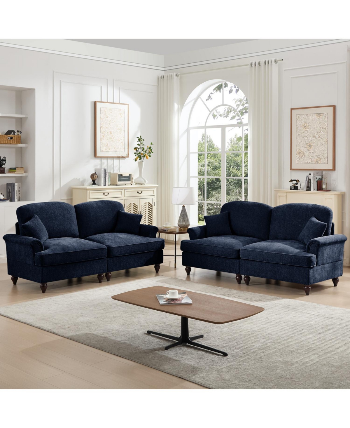 Streamdale Furniture Modular Sofa Set with Flared Arms & Removable Skirts