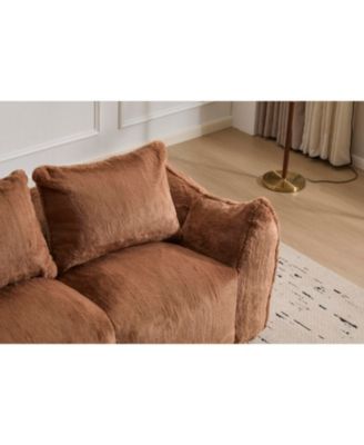 Giant Bean Bag Couch, Ultra Soft Fluffy Loveseat Sofa