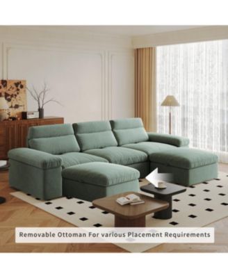 + Modular Sofa + Down & Linen + Adjustable Back & Storage