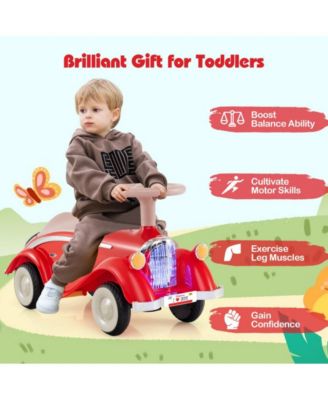 Toddler Ride On Sliding Car with Horn and LED Headlight