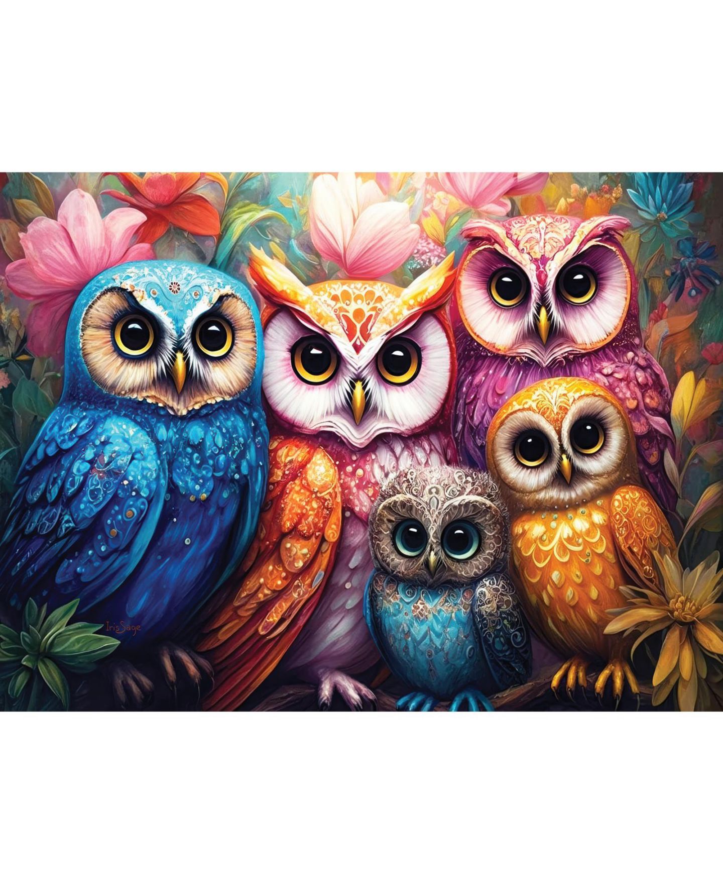 Детский пазл SunsOut Whimsical Owls Interlocking 1000 Piece Jigsaw Puzzle, от 15 лет — фото 4