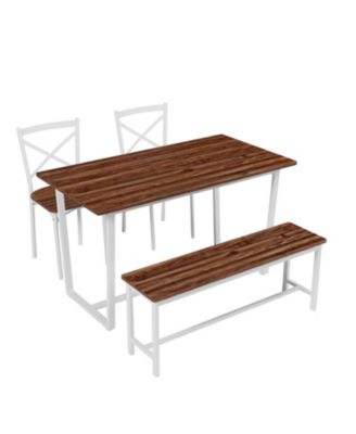 Streamdale Four-piece set table and chair with backrest, industrial style, solid structure