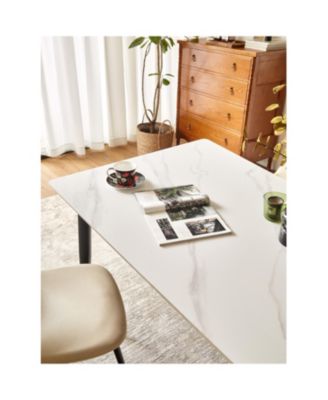 Porcelain Tabletop Dining Table, 55" Rectangular