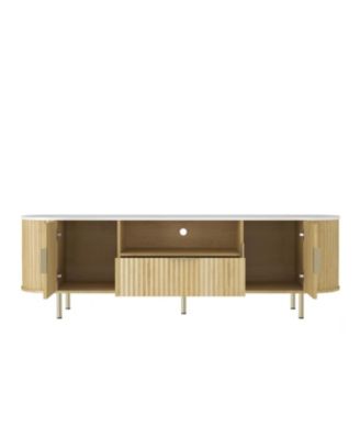 TV Cabinet with LED Lights & Storage for 55+ Inch TVs