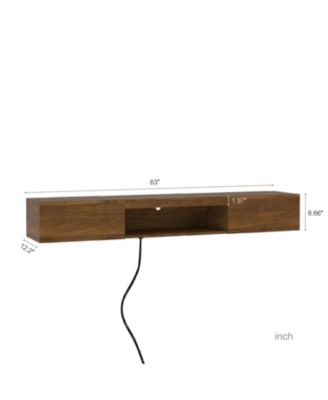 Floating TV Stand, 63" LED Wall Mounted Entertainment Center