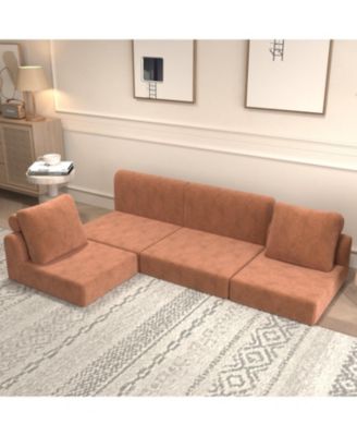 Convertible Sofa Bed Sleeper Chair - Memory Foam Futon Couch