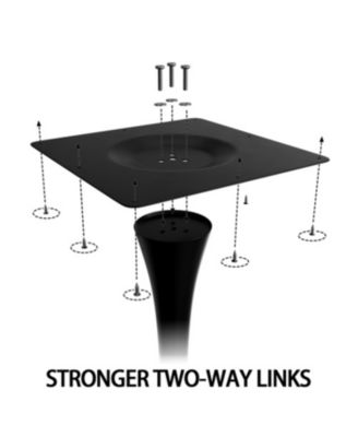 Round Dining Table, Wood Top, Steel Base - 24 Inch