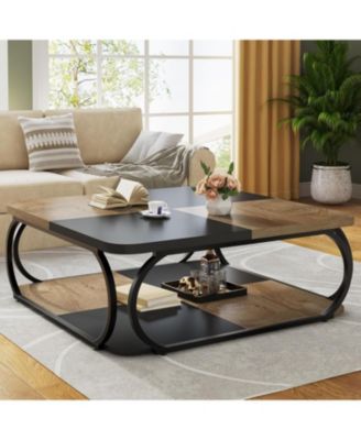 2-Tier Low Coffee Tables, with Metal Frame