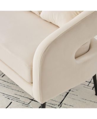 Velvet Loveseat Settee with Pillows