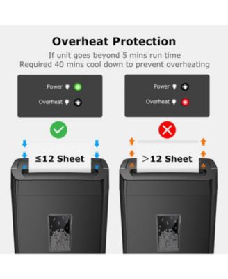 12-Sheet Crosscut Shredder, P-4, 5.5Gal Bin, Shreds Paper/Cards/Mail/Staples, Heavy-Duty, Home Office