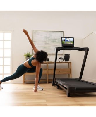T Series 16 is a premium smart treadmill with a 16" tilting HD touchscreen