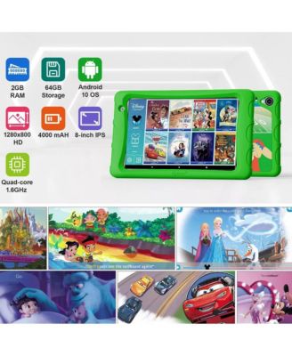 8" Android Kids Tablet 64GB, Includes 80+ Disney Storybooks & Stickers, Kid-Proof Case with Kickstand, (2024 Model)