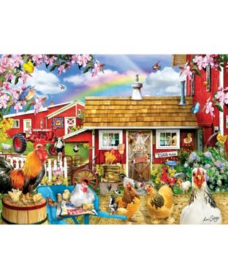Springtime Chickens 1000 piece Jigsaw Puzzle for Adults