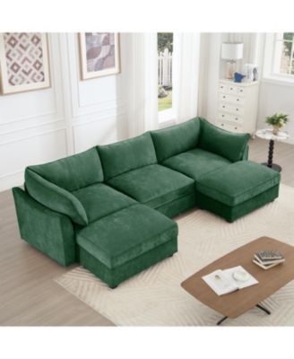 U Shape 3 Seater Sofa with Ottomans