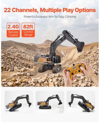Remote Control Excavator 1 14 Scale Construction Truck with Functional Arm and Long Play Battery