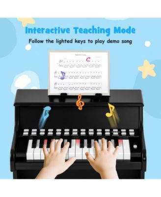 Kids Digital Piano Keyboard with Lighted Teaching Mode and Musical Play Features