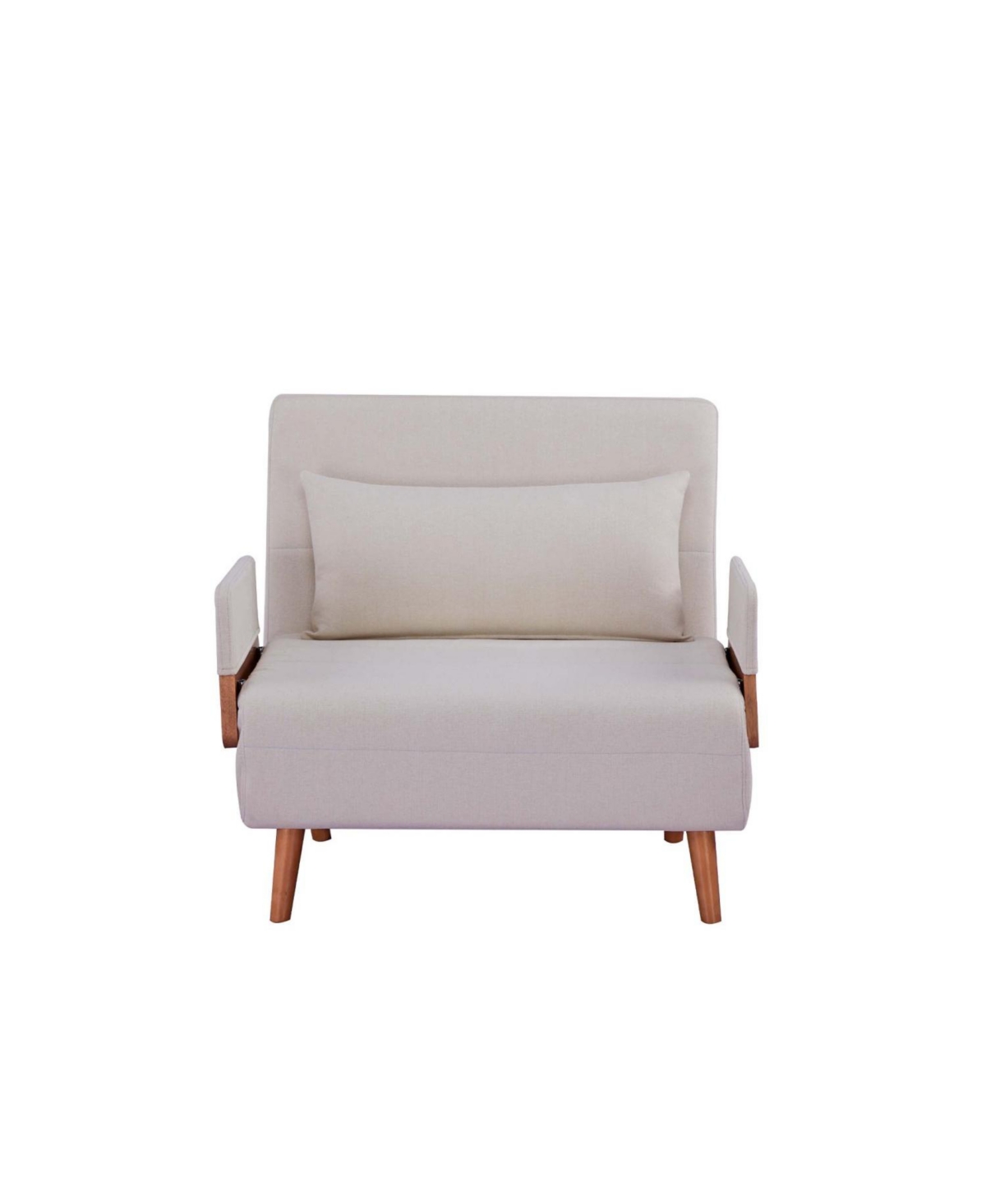 Streamdale Furniture Foldable Linen Sofa Bed - Single, Adjustable Back