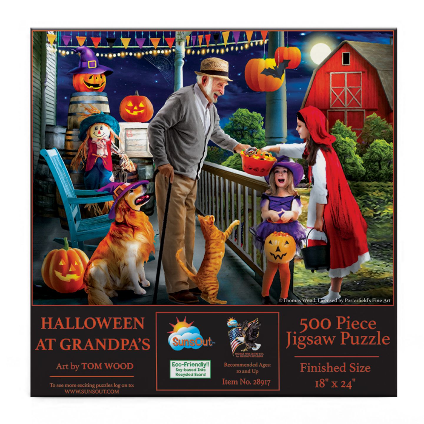 Детский пазл SunsOut Halloween at Grandpa's 500-Piece Jigsaw Puzzle, Ages 15+ — фото 2