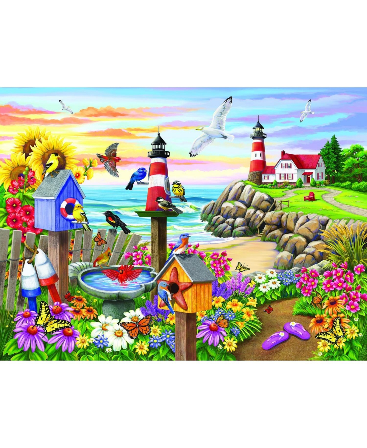 SunsOut Garden by the Sea 1000 piece Jigsaw Puzzle for Adults
