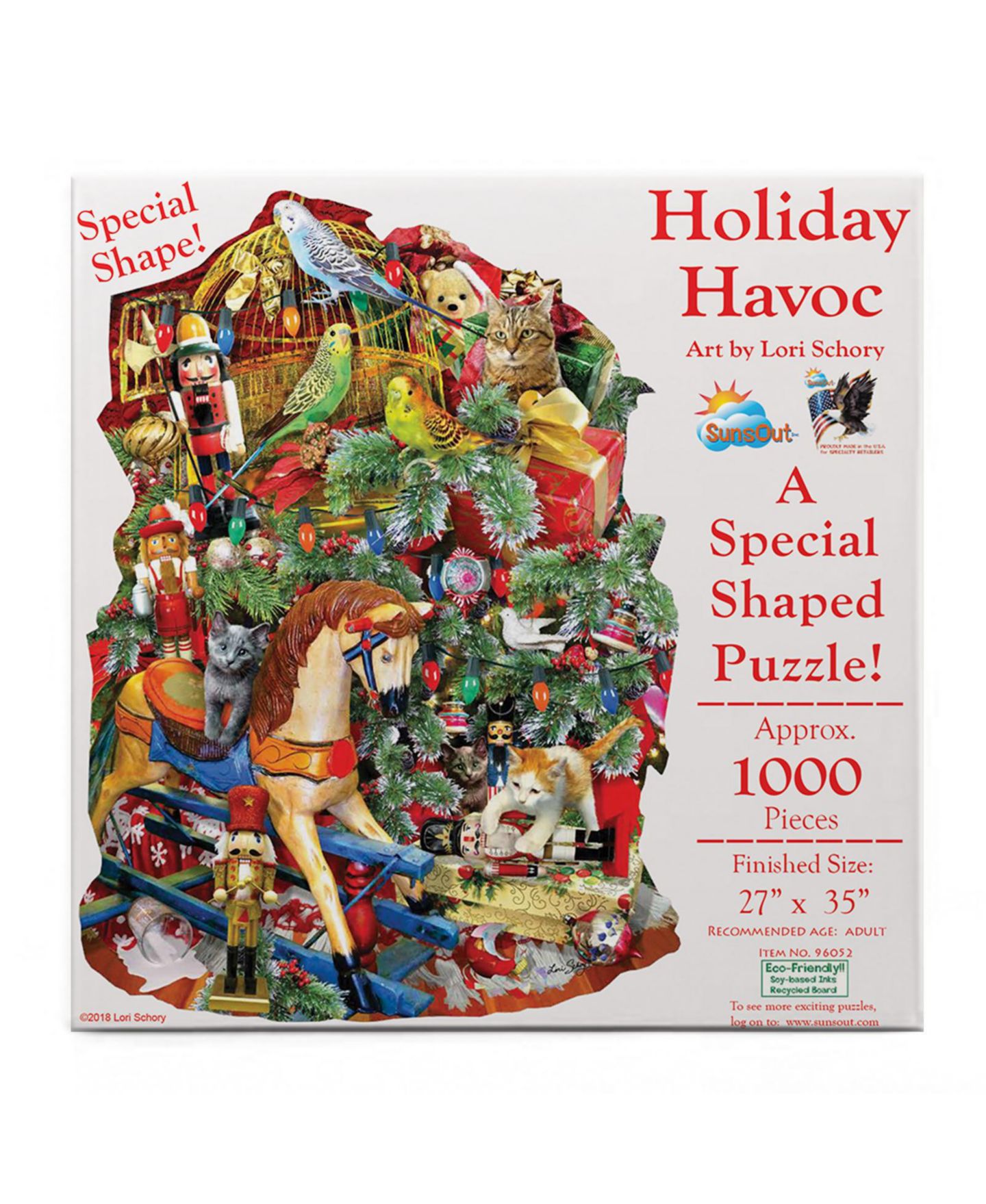 Детский пазл SunsOut Holiday Havoc 1000-Piece Shaped Jigsaw Puzzle, от 15 лет — фото 2