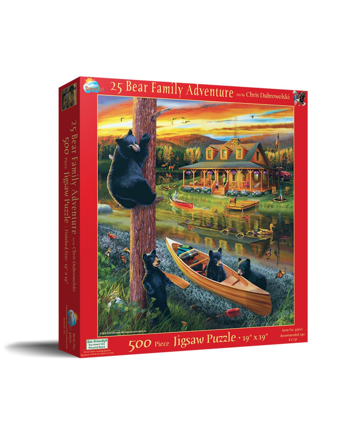 SunsOut 25 Bear Family Adventure 500 piece Jigsaw Puzzle for Adults