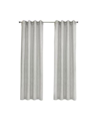 Corsica Light Filtering Grommet Botanical Textured Jacquard Curtain Panel for Bedroom 52" x 63" Grey
