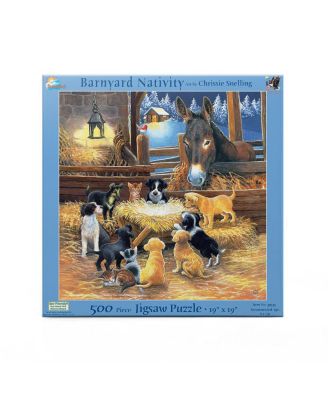 Barnyard Nativity 500 piece Jigsaw Puzzle for Adults  Christmas