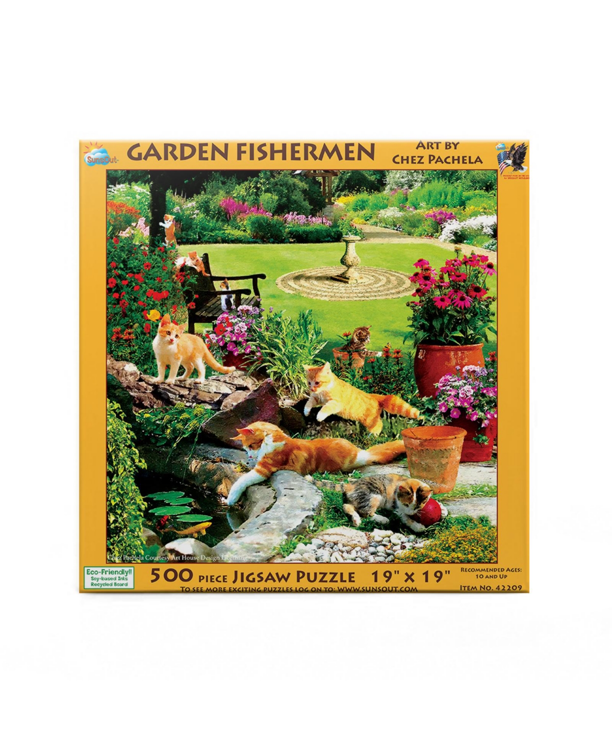 SunsOut Garden Fishermen 500 piece Jigsaw Puzzle for Adults