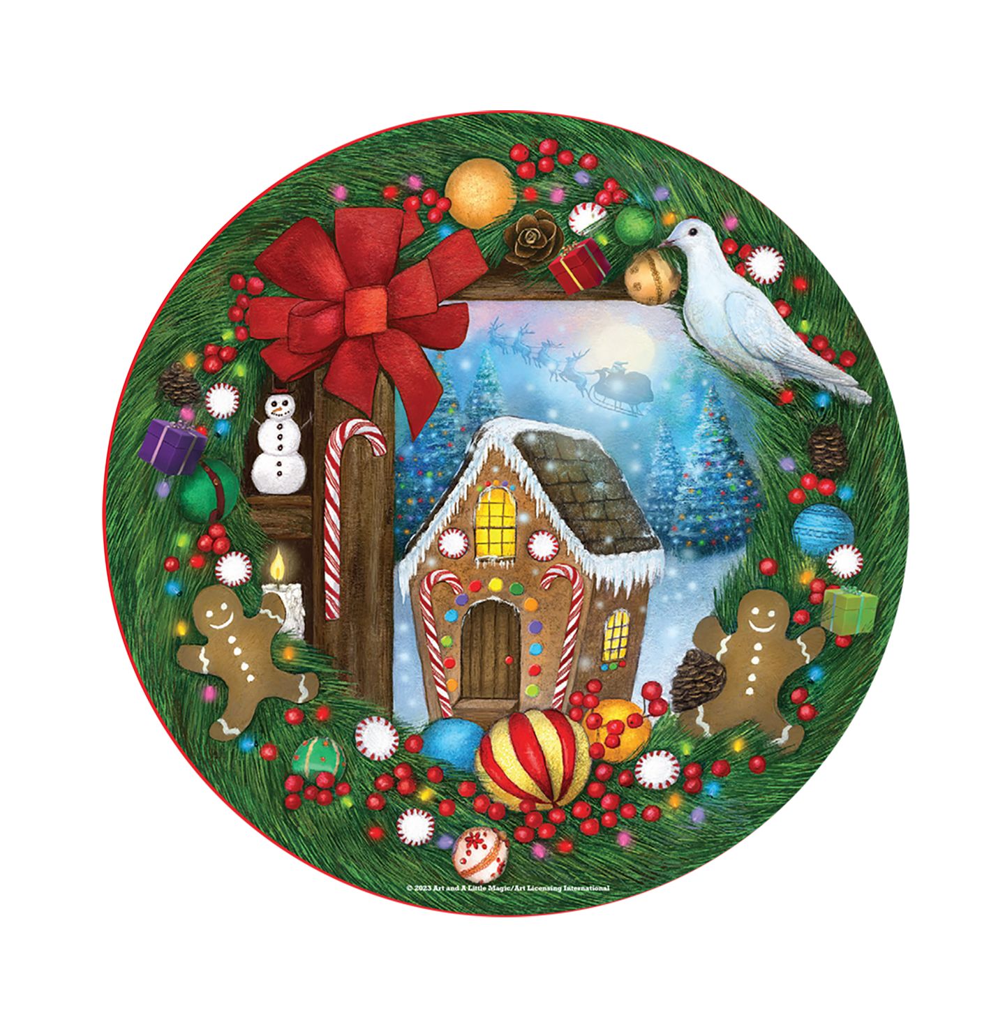 Детский пазл SunsOut Sweet Holiday 500 Piece Round Jigsaw Puzzle, от 15 лет — фото 5
