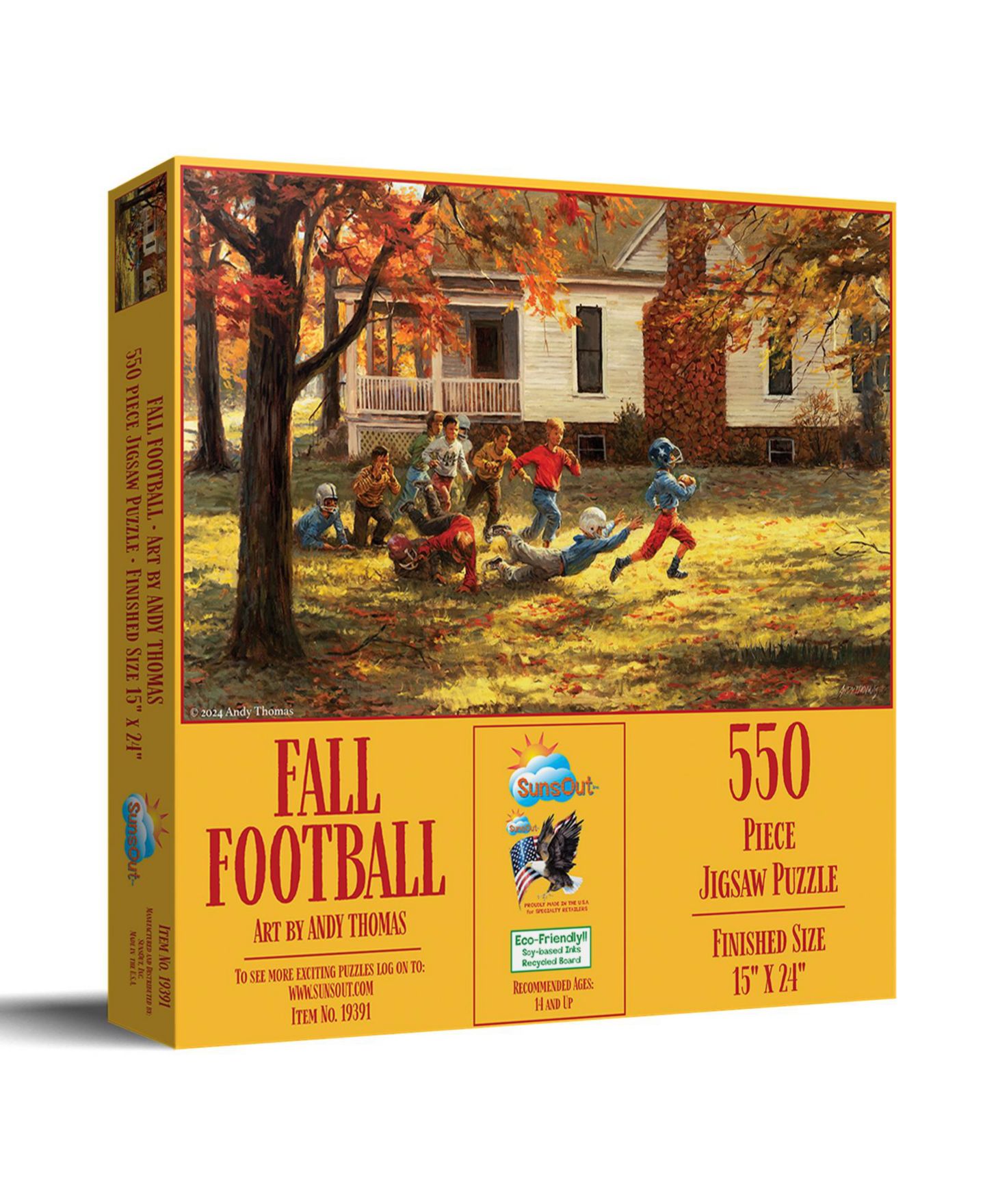 Детский пазл SunsOut Fall Football 550 Piece Jigsaw Puzzle, от 15 лет — фото 1
