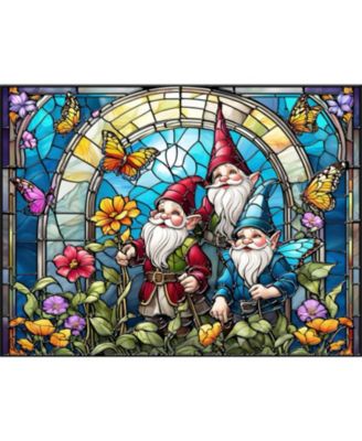 Stained Glass Gnomes 300 piece Jigsaw Puzzle for Adults