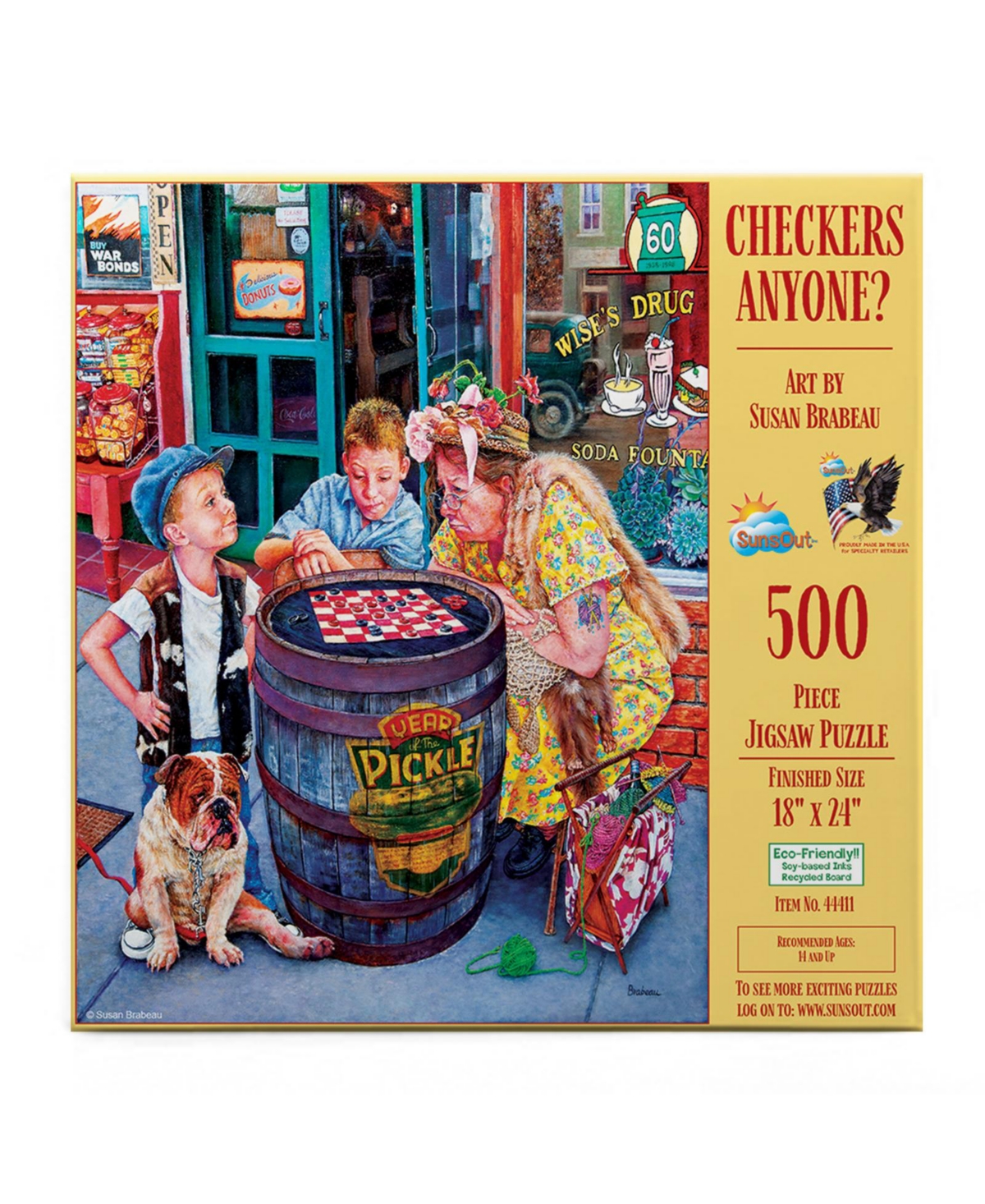 SunsOut Checkers Anyone? 500 piece Jigsaw Puzzle for Adults