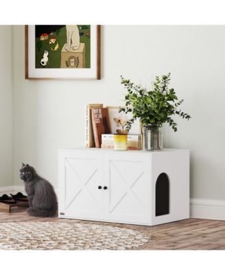 Cat Litter Box Enclosure, Hidden Litter Box Furniture,