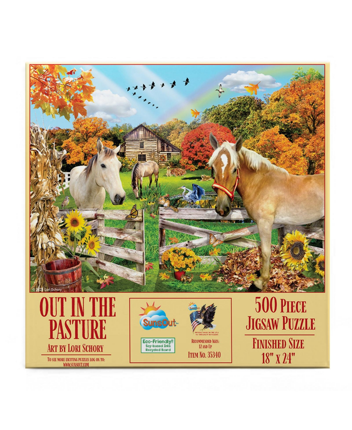 SunsOut 'Out in the Pasture' 500-piece Jigsaw Puzzle for Adults