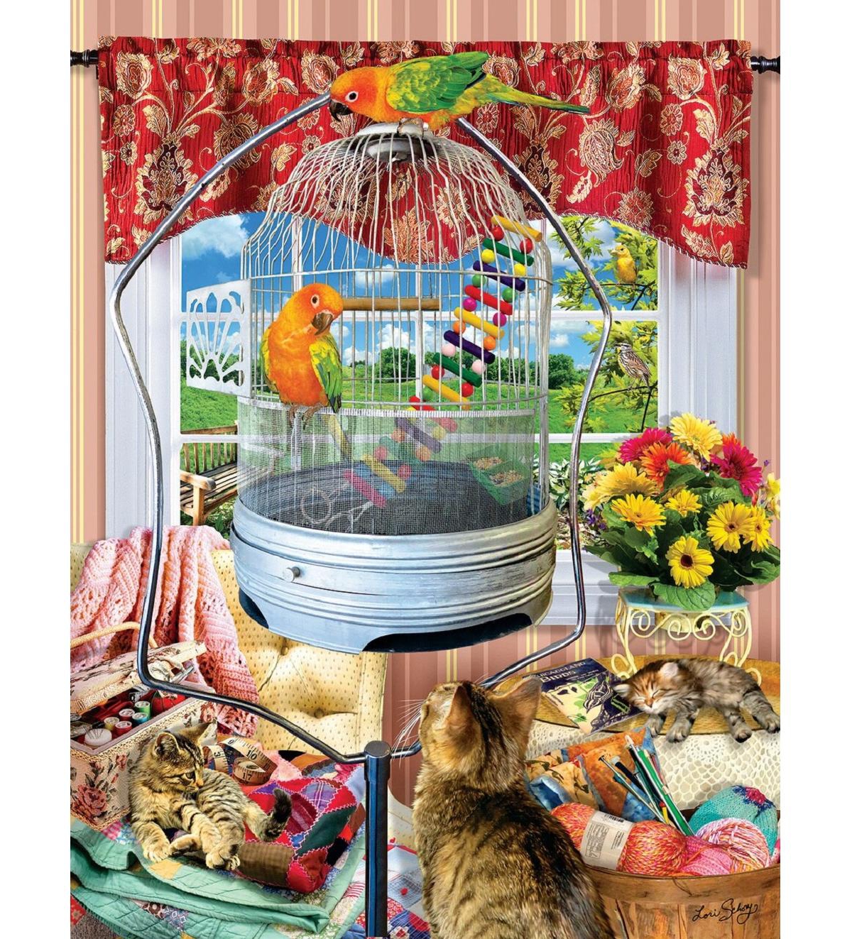 SunsOut Bird Cage pc 1000 piece Jigsaw Puzzle for Adults
