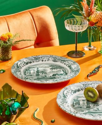 Heritage Green Italian Dinner Plates, Set of 4