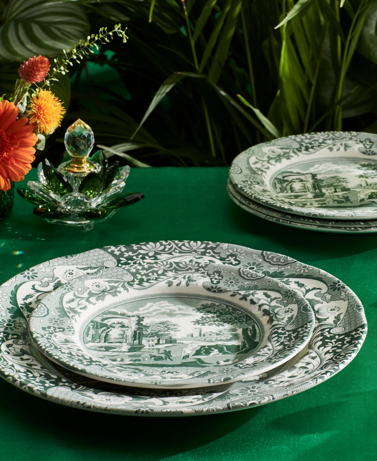 Spode Heritage Green Italian Salad Plates, Set of 4